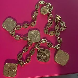 Square coin necklace